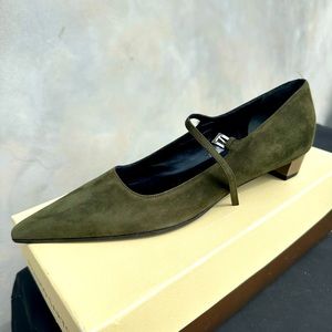 Prada Shoes - Prada Point Mary Janes Olive Green shoes